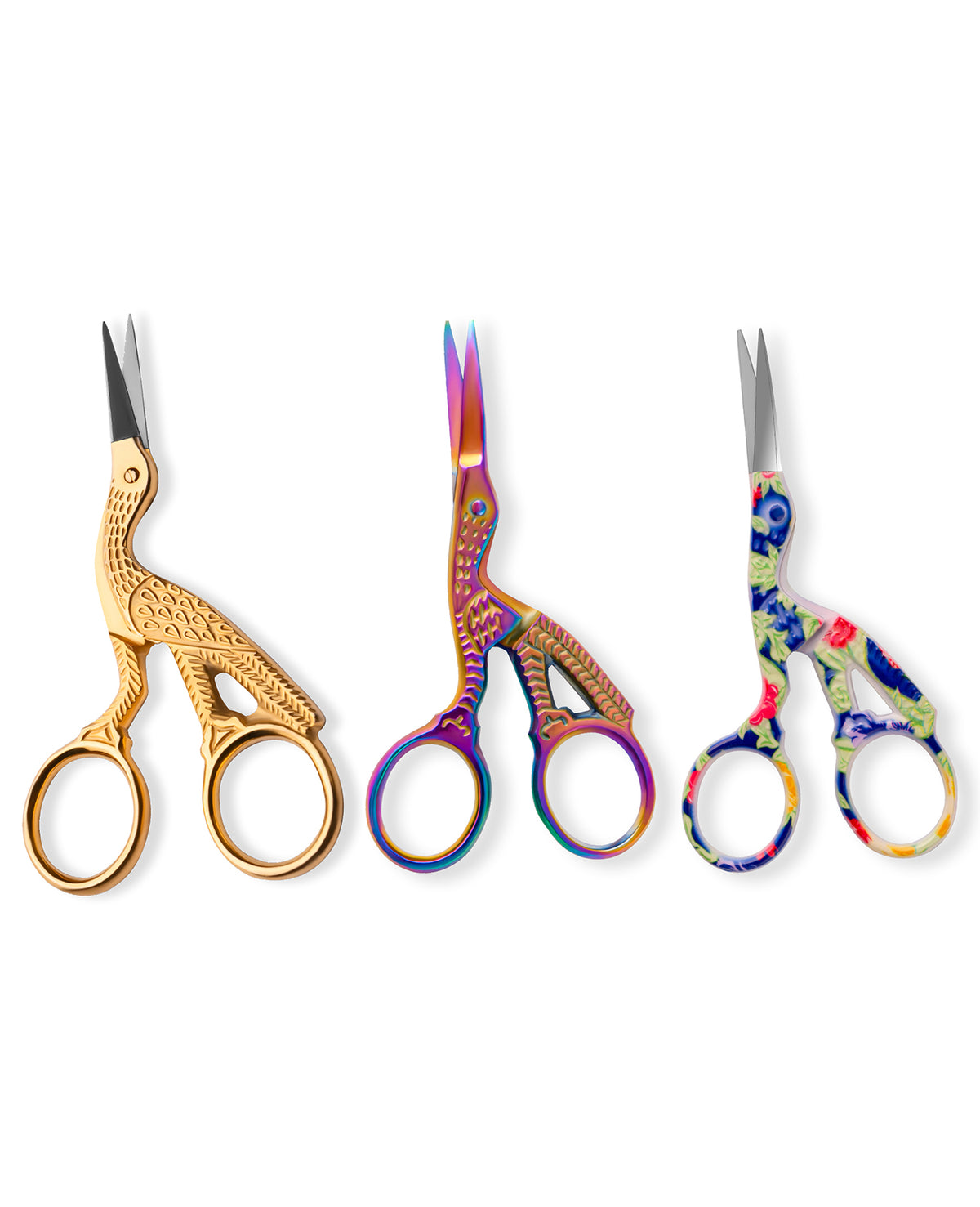 Embroidery scissor gold, rainbow, paper coated