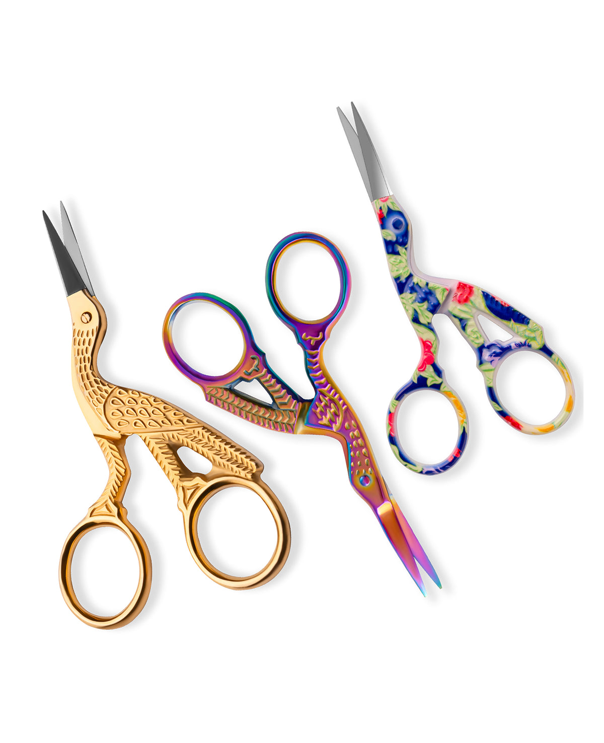 Embroidery scissor gold, rainbow, paper coated