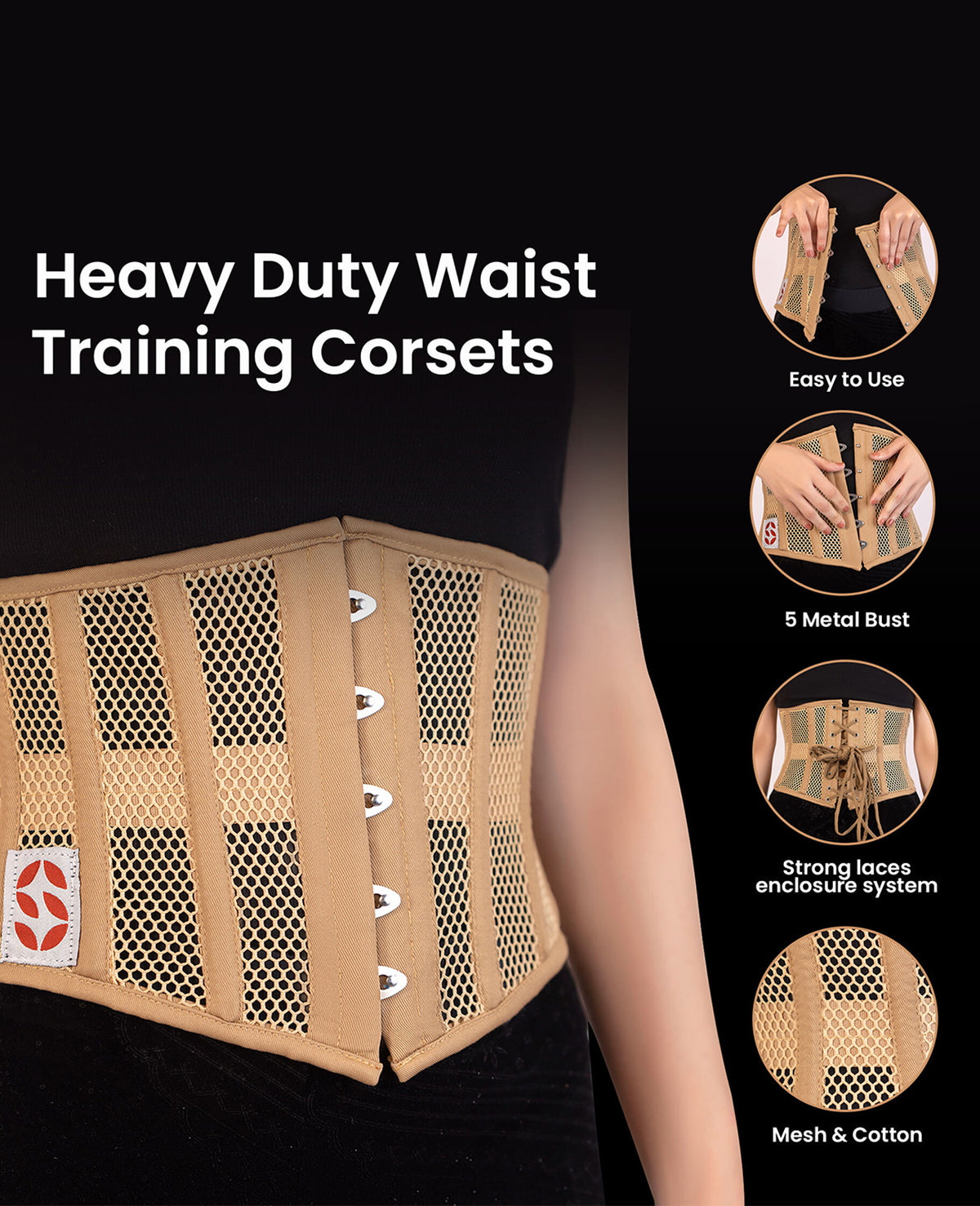 Women heavy duty under burst corset